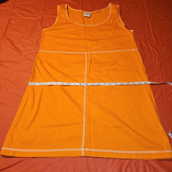 Jag Tank Top/Tennis Dress Orange w/White Lines 100% Cotton Vintage Lk New Medium - Picture 7 of 9